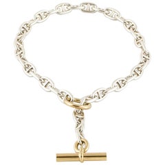 Hermes Chaine d'Ancre Collier en argent 18 carats