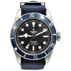 Tudor Heritage Stainless Steel Black Bay Nato Strap Automatic Wristwatch