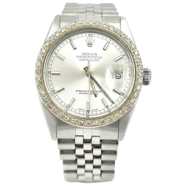 datejust white gold and stainless steel automatic