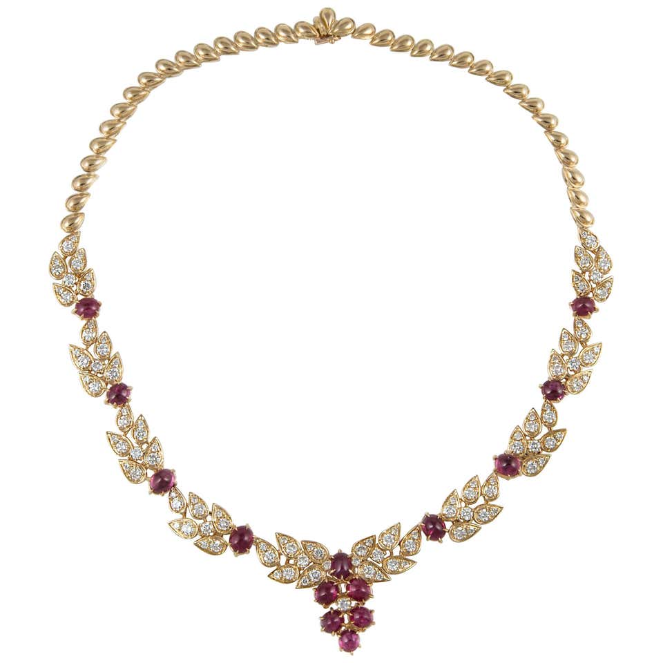 Important Burma Ruby and Diamond Necklace For Sale at 1stDibs ...