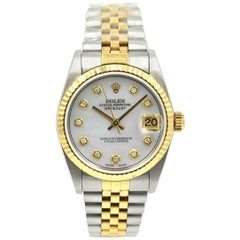 Rolex Ladies Yellow Gold Stainless Steel Datejust Automatic Wristwatch Ref 79173