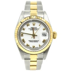 Rolex Ladies Yellow Gold Stainless Steel Datejust Wristwatch Ref 79163