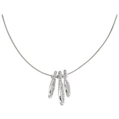 Cable Necklace with Diamond Pave Slides