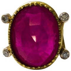 18 Karat Resplendent Ruby and Diamond Ring by Julia Boss