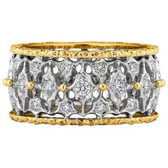 Anillo de oro bicolor con diamantes Buccellati