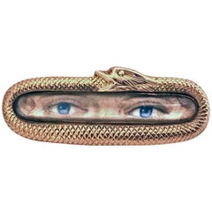 Rare Georgian Lover's Double Eye Brooch, English, circa 1800