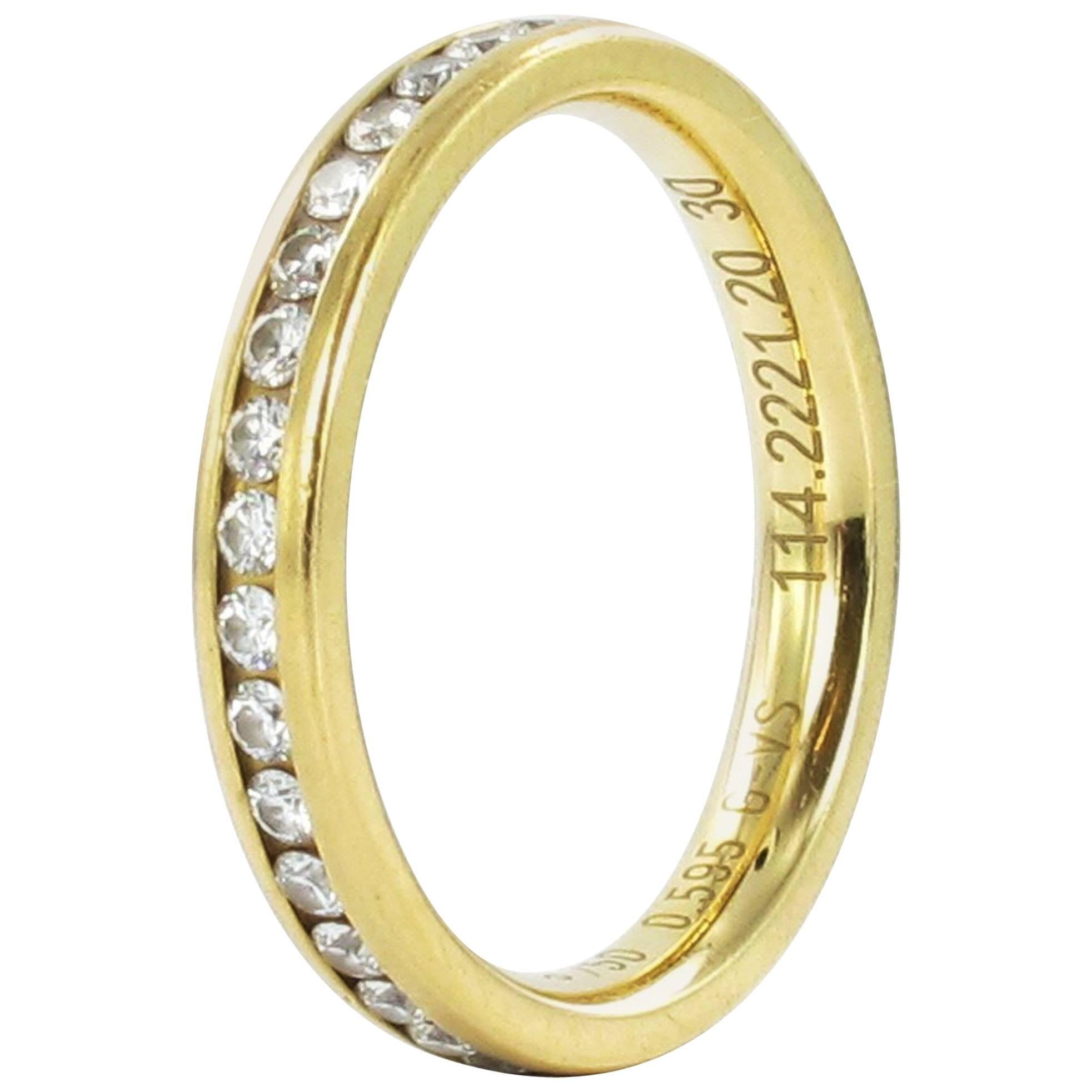 0.59 Carat Diamond Yellow Gold Eternity Ring