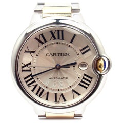 Cartier Yellow Gold Stainless Steel Ballon Bleu Automatic Wristwatch Ref 3001