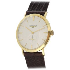 Vintage Longines 14 Karat Gelbgold Herrenarmbanduhr:: ca. 1960er Jahre