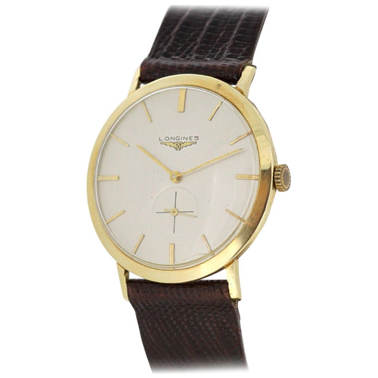 Vintage Longines 14 Karat Yellow Gold Men's Wristwatch, circa 1960s at  1stDibs | vintage gold longines watch, vintage 14k gold longines watch, longines  gold watch vintage