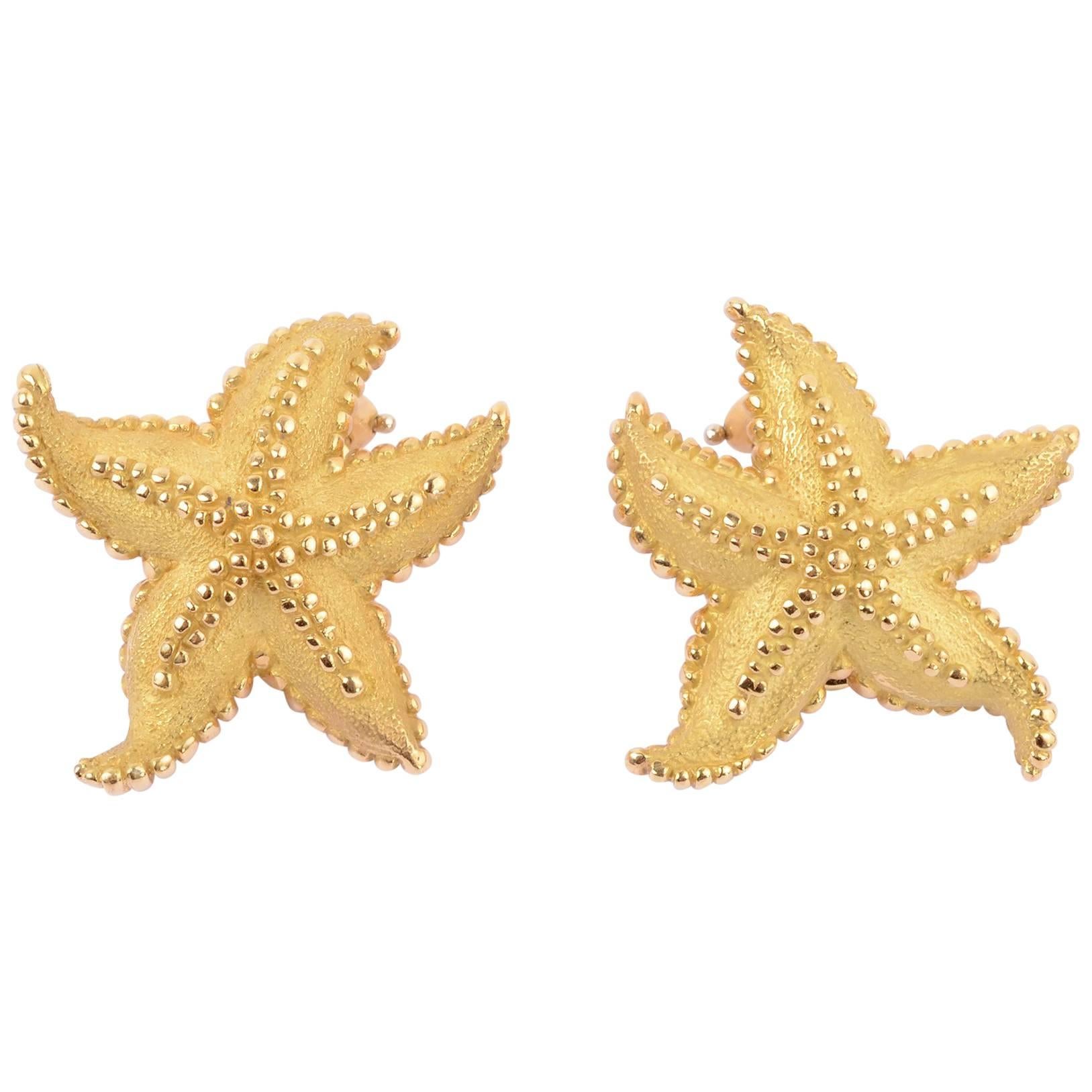 Tiffany & Co. Gold Starfish Earrings