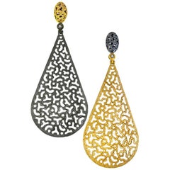 Sterling Silver Gold Platinum Topaz Festive Drop Earrings