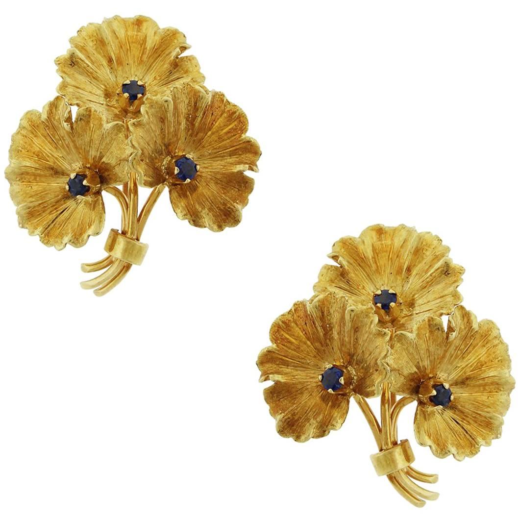 Tiffany & Co. Sapphire Flower Earrings