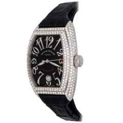 Franck Muller White Gold Diamond Conquistador Automatic Wristwatch