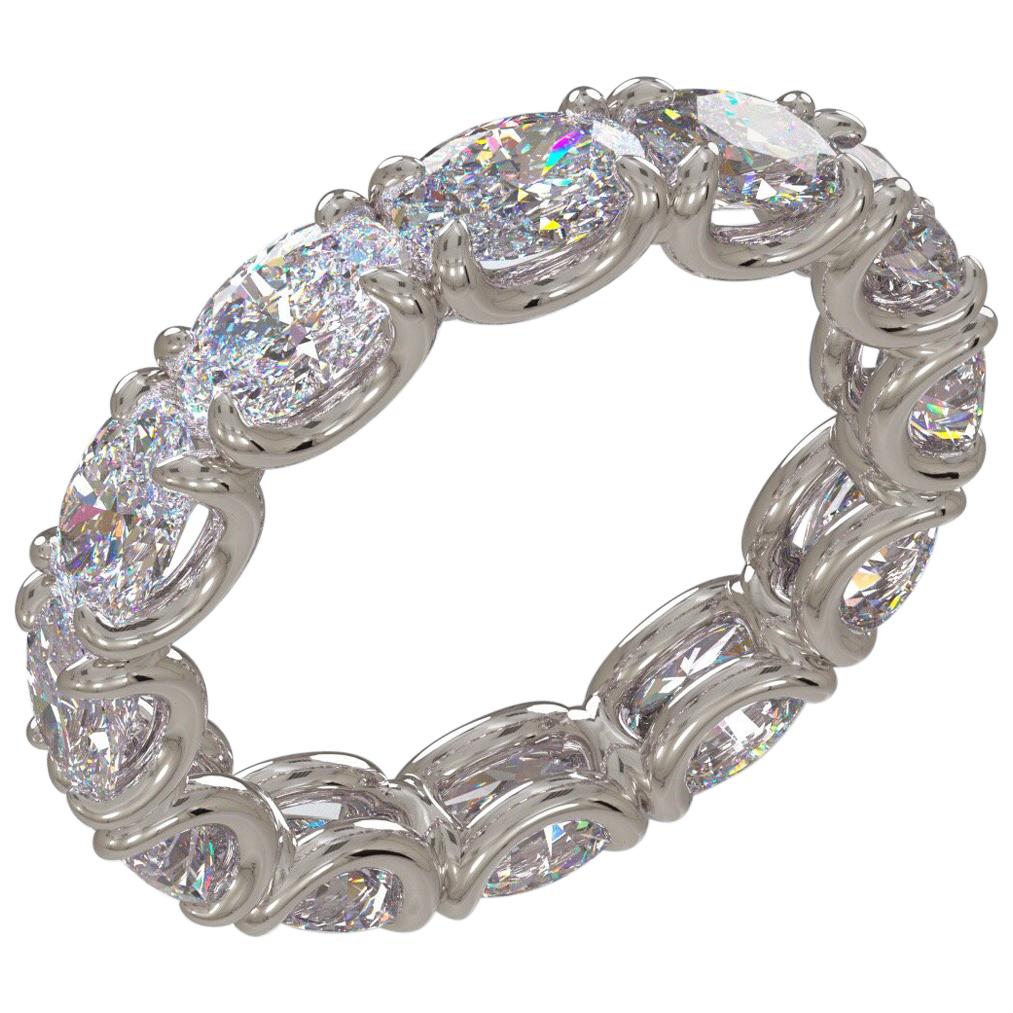 Emilio Jewelry 4.00 Carat Oval Diamond Eternity Set in Platinum