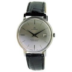 Bucherer Stainless Steel High Grade Chronometer Rated Manual Wristwatch, 1970s