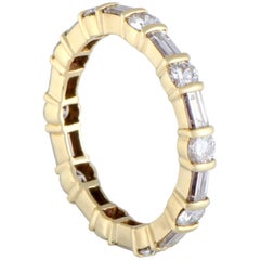 Retro Van Cleef & Arpels Diamond Eternity Gold Band Ring