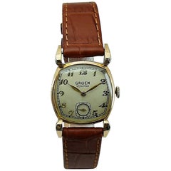 Gruen Rose Gold Filled Art Deco Tortue Wristwatch, 1940s 