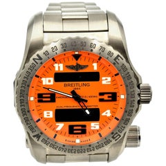 Breitling titanium Emergency II Orange super Quartz Wristwatch Ref E76325U3