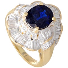 Diamond and Sapphire Gold Cocktail Ring