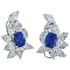 Diana M. Fine Sapphire and Diamond Ear Clip