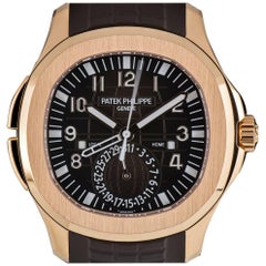 Patek Philippe Rose Gold Aquanaut Travel Time Automatic Wristwatch Ref  5164R-00