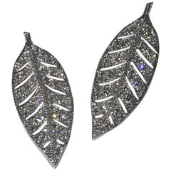 Bacchus Laurel Leaf Diamonds Earrings