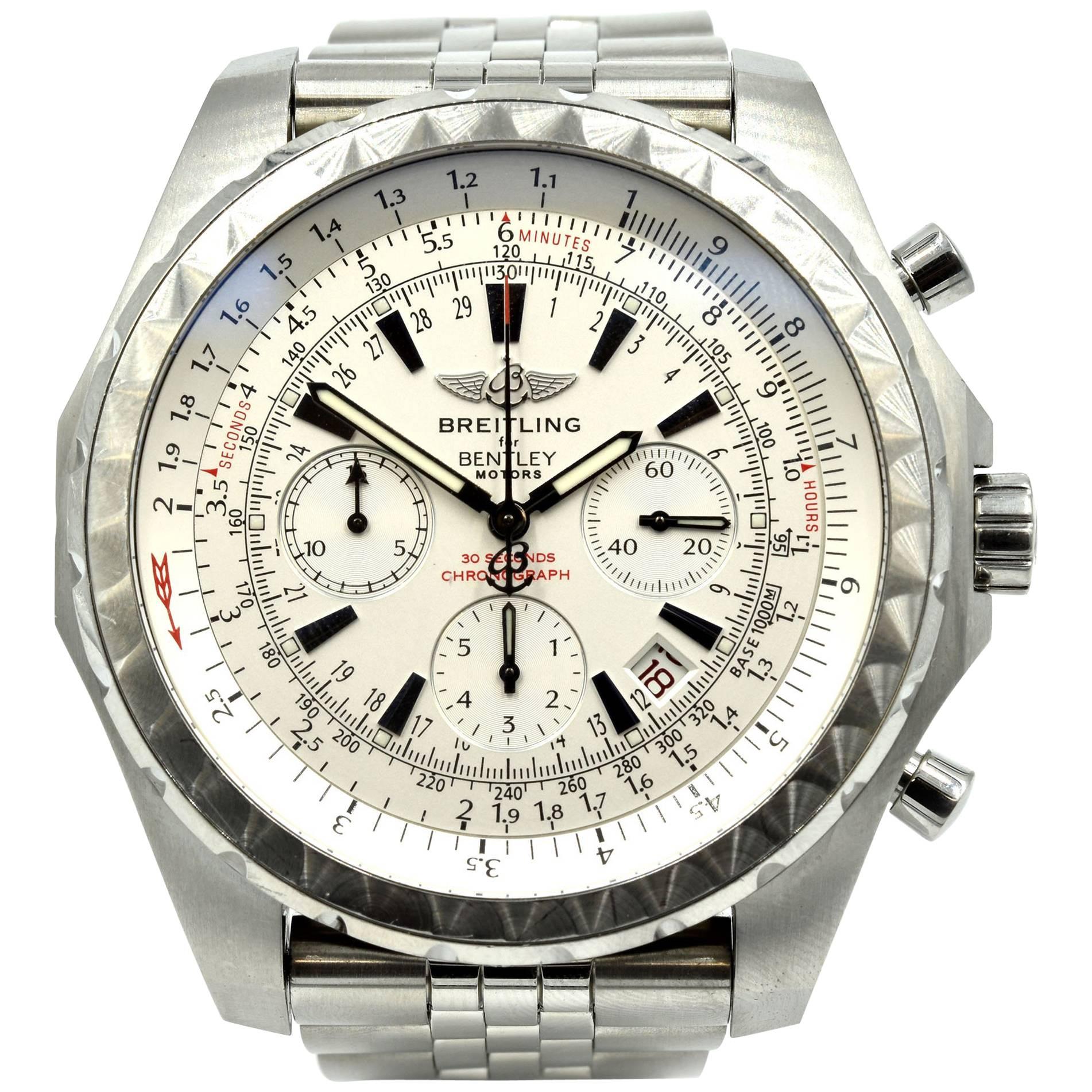 Breitling for Bentley Stainless Steel Chronograph automatic Wristwatch