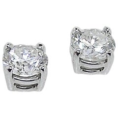 Diamond Stud Earrings, Just under 1 Carat Total