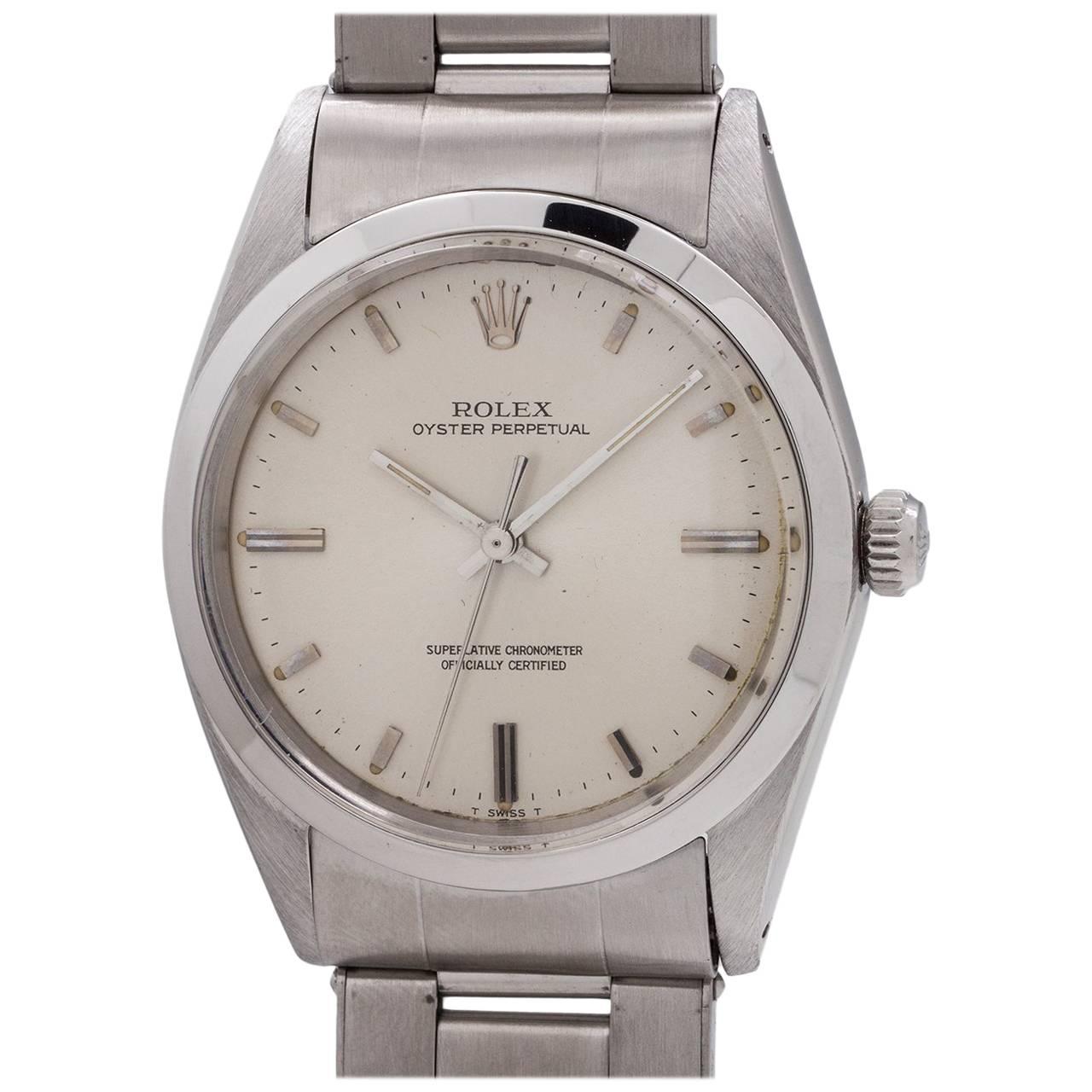 Rolex Stainless Steel Oyster Perpetual self winding wristwatch, circa 1968
