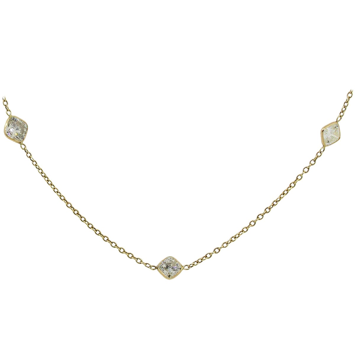 2 Carat Diamonds by the Yard Necklace For Sale at 1stDibs