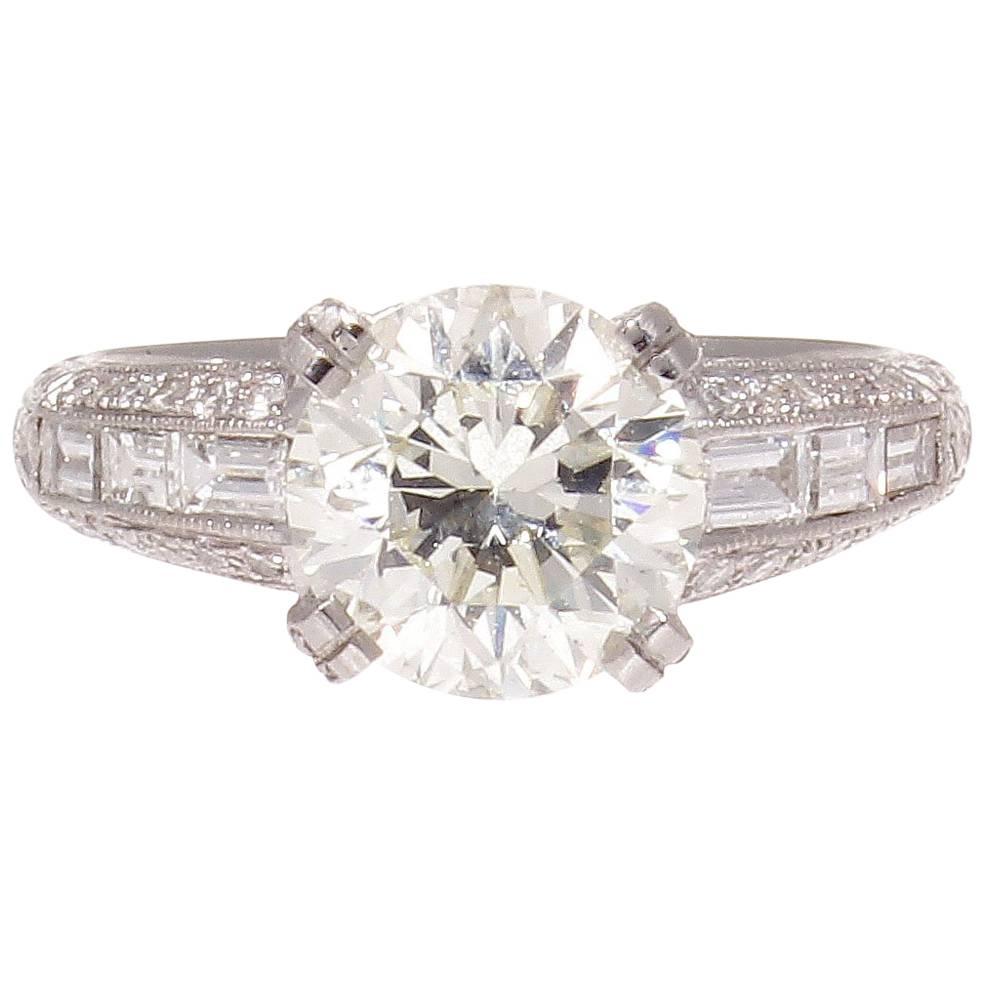 Sophia D 2.40 Carat Diamond Platinum Engagement Ring