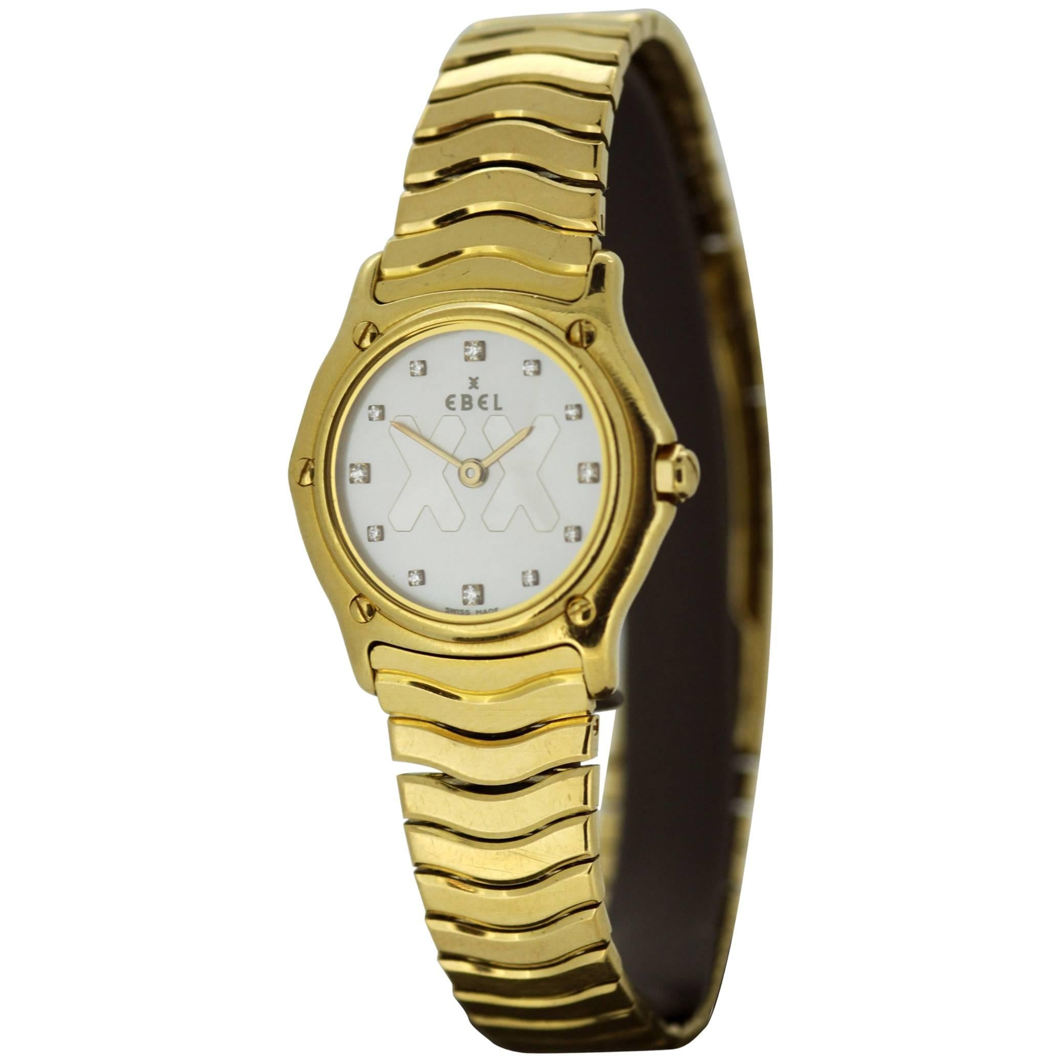 Ebel-Sport Classique Full 18 Karat Gold Wristwatch