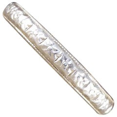 Edwardian Platinum Engraved Detailed Wedding Band