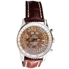 Montre-bracelet automatique Breitling Montbrillant Navitimer Datora en acier inoxydable