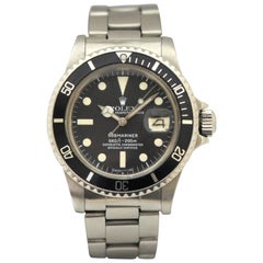 Montre-bracelet Rolex Submariner Oyster Perpetual en acier inoxydable:: circa 1977