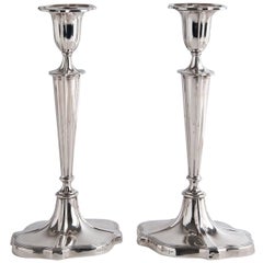 Pair of Sterling Silver Candlesticks '925‰', Walker and Hall, 1908-1909 Chester