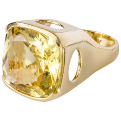 Joan Hornig "Empower" 20 Carat Beryl Gold Cocktail Ring