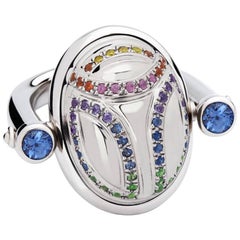 Colleen B. Rosenblat White Gold Scarab Ring