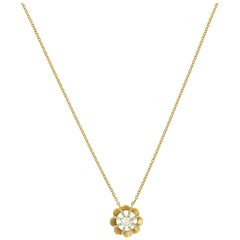 Yvonne Leon's Necklace in 18 Karat Yellow Gold with Diamonds
