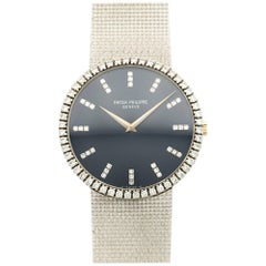 Patek Philippe White Gold Diamond Wristwatch Ref 3588, Circa 1970s