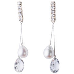 Joan Hornig White Gold 5 Madison Earrings with Detachable Drops