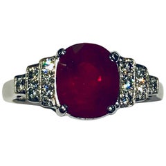 Andeole Ruby and Diamond Ring