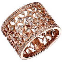 Mathis Pink Gold and Champagne Color Diamond Ring