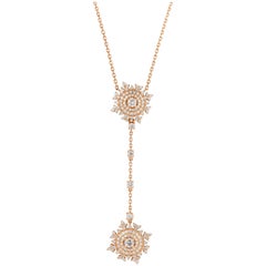 Nadine Aysoy Petite Tsarina 18K Rose Gold with Diamond Necklace with Pendant