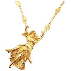 Salvador Dali Carmen La Crotalos Yellow Gold Necklace Bracelet Set