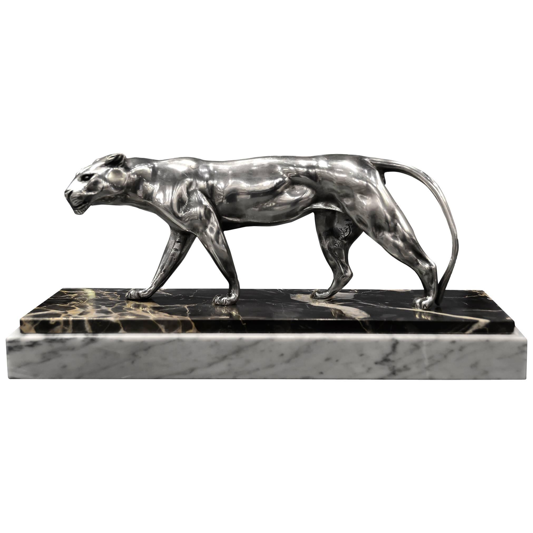 Joseph d\'Aste for Cartier Silvered Bronze Panther Statue at 1stDibs |  cartier panther statue, cartier panther sculpture, panthere cartier  sculpture