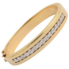 Used Tiffany 
Co. Diamond Gold Bangle Bracelet