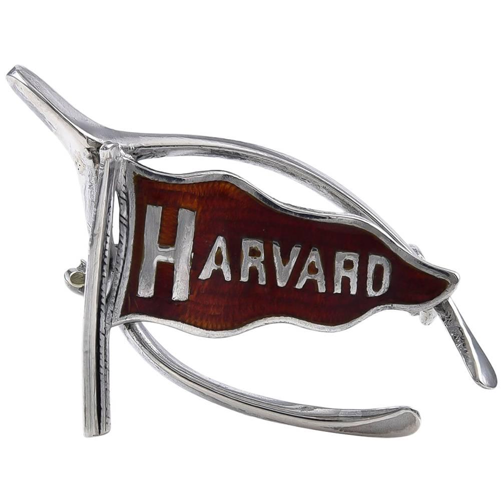 Harvard Sterling and Enamel Pin