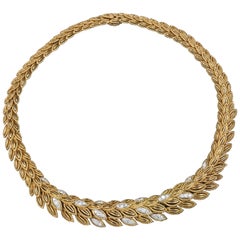 Van Cleef & Arpels Gold, Platinum and Diamonds Necklace, circa 1960